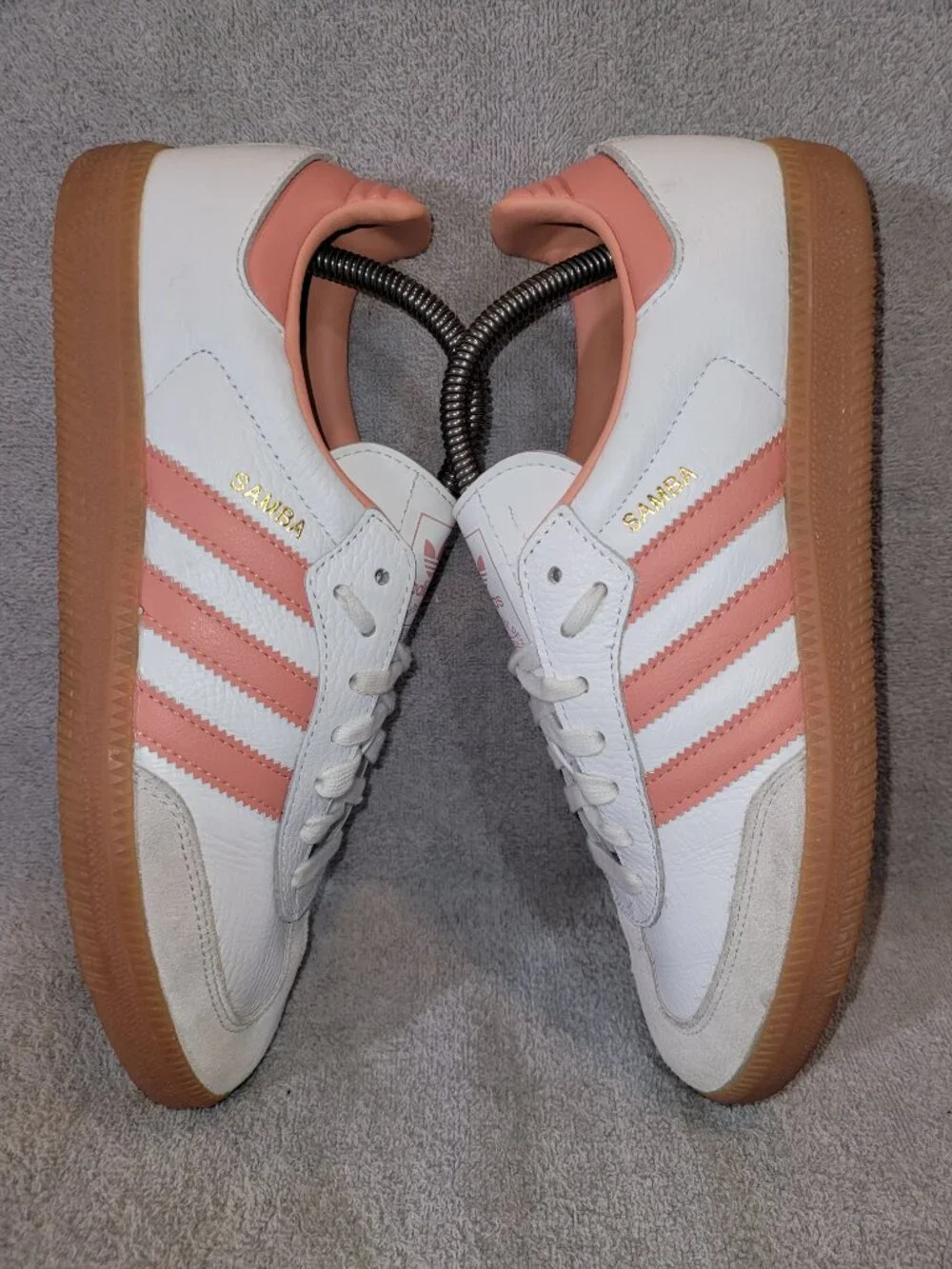 Adidas Samba OG Women's Size 9.5 White Wonder Clay Tan Sneakers IG5932 (#2236)